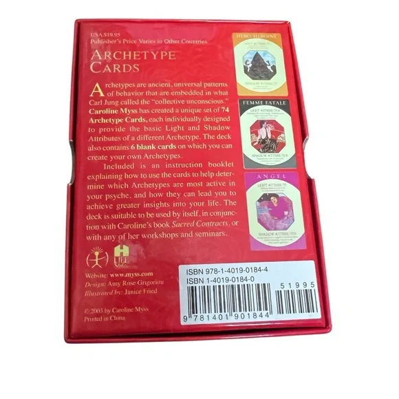 CAROLINE MYSS Archetype Cards 80 Card Set w/Guide Booklet.
Bonus: Archetype Book - Picture 2 of 7